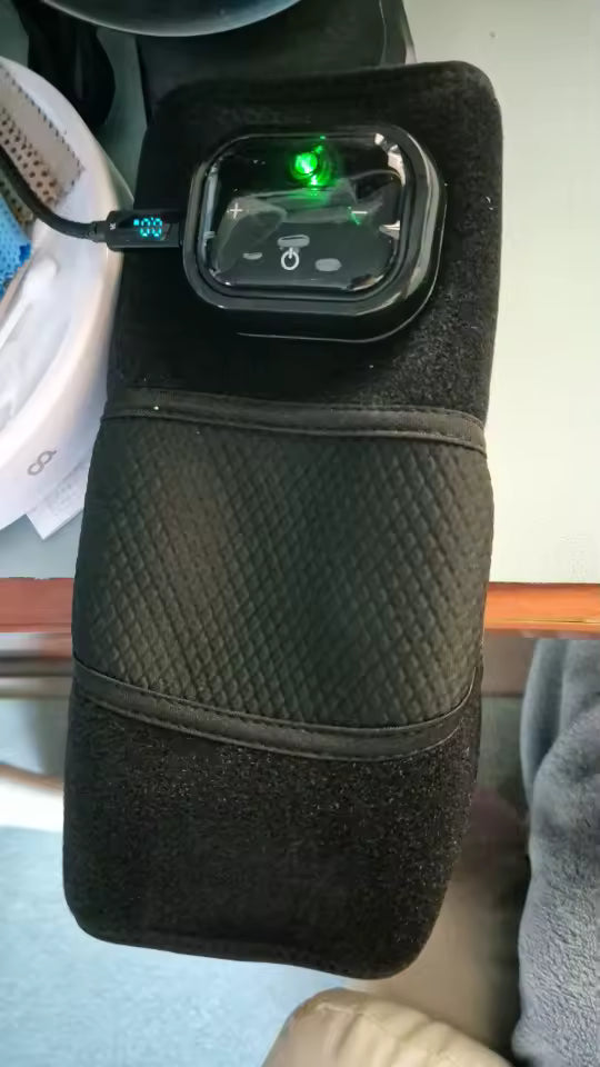 Customer photo of the rechargeable MotionNest massage wrap